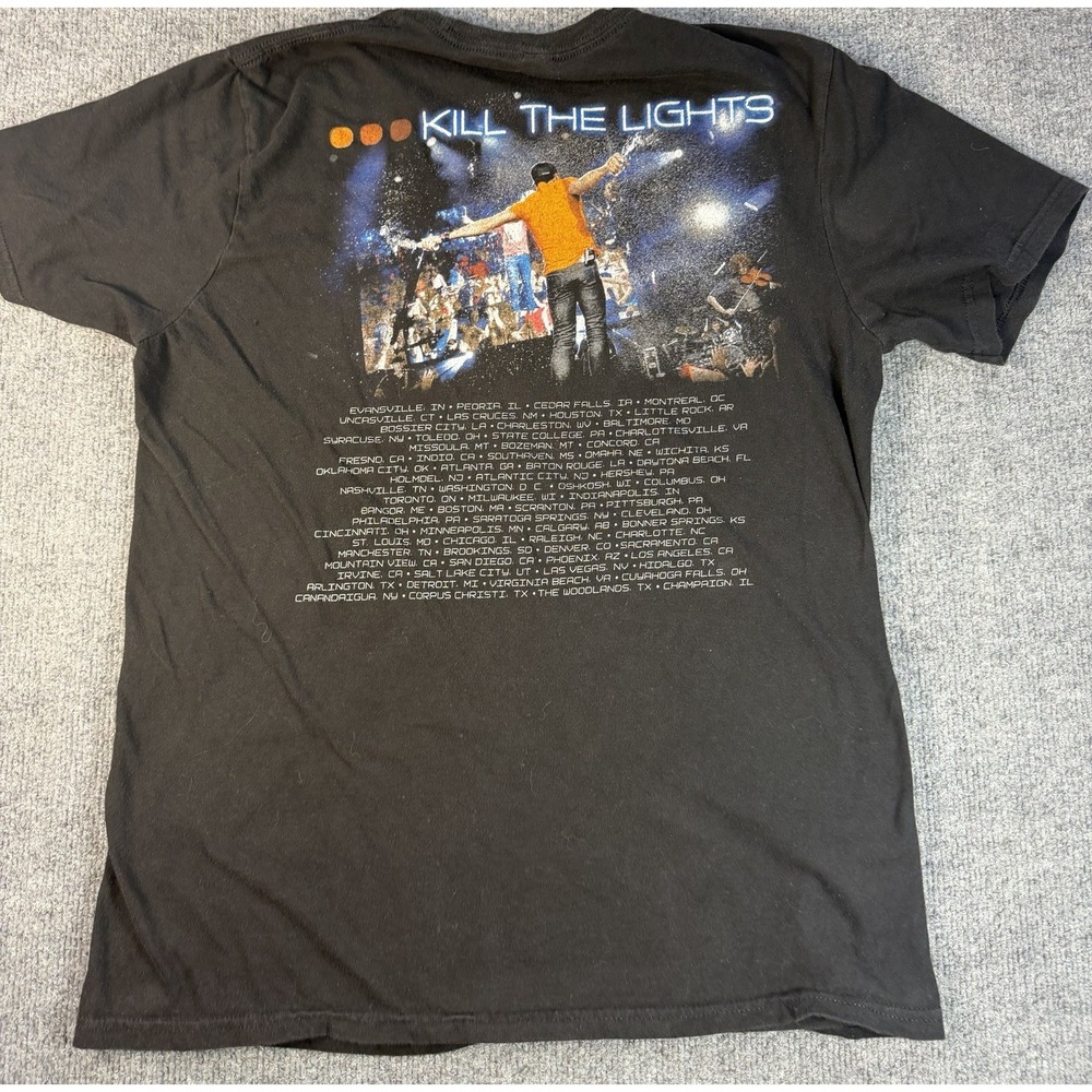 Luke Bryan Kill The Lights Tour 2016 T Shirt Large Black Country Concert Te